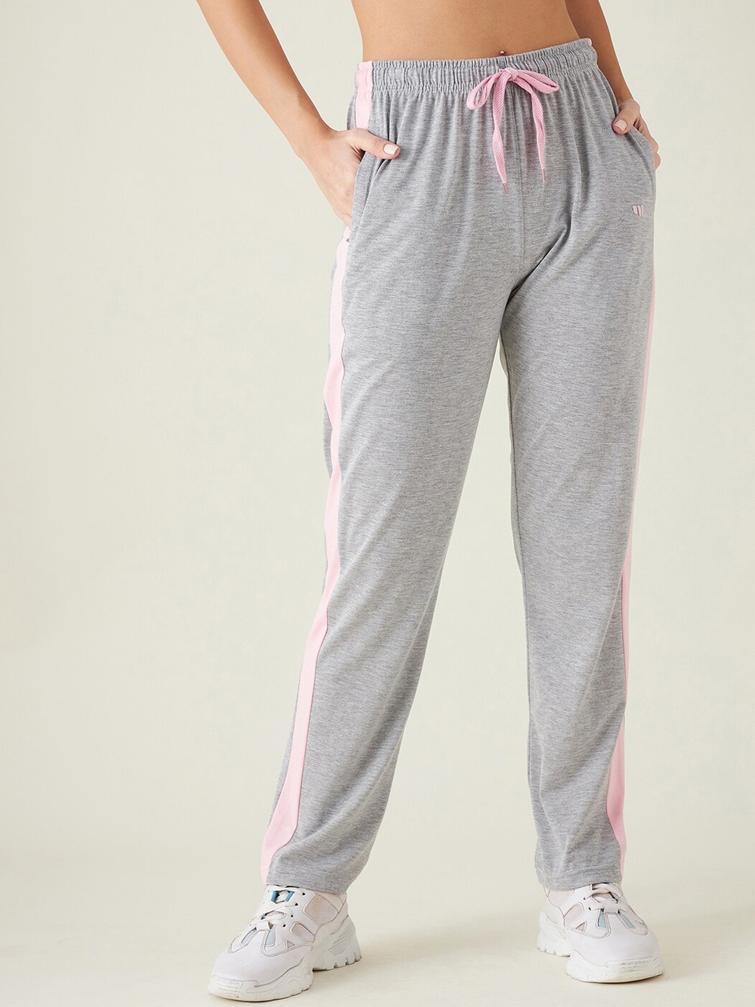 

Modeve Cotton Mid-Rise Regular Fit Track Pants, Grey