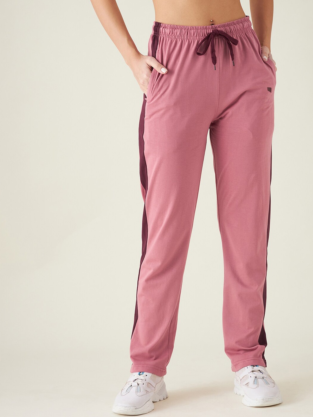 

Modeve Cotton Mid-Rise Track Pants, Rose