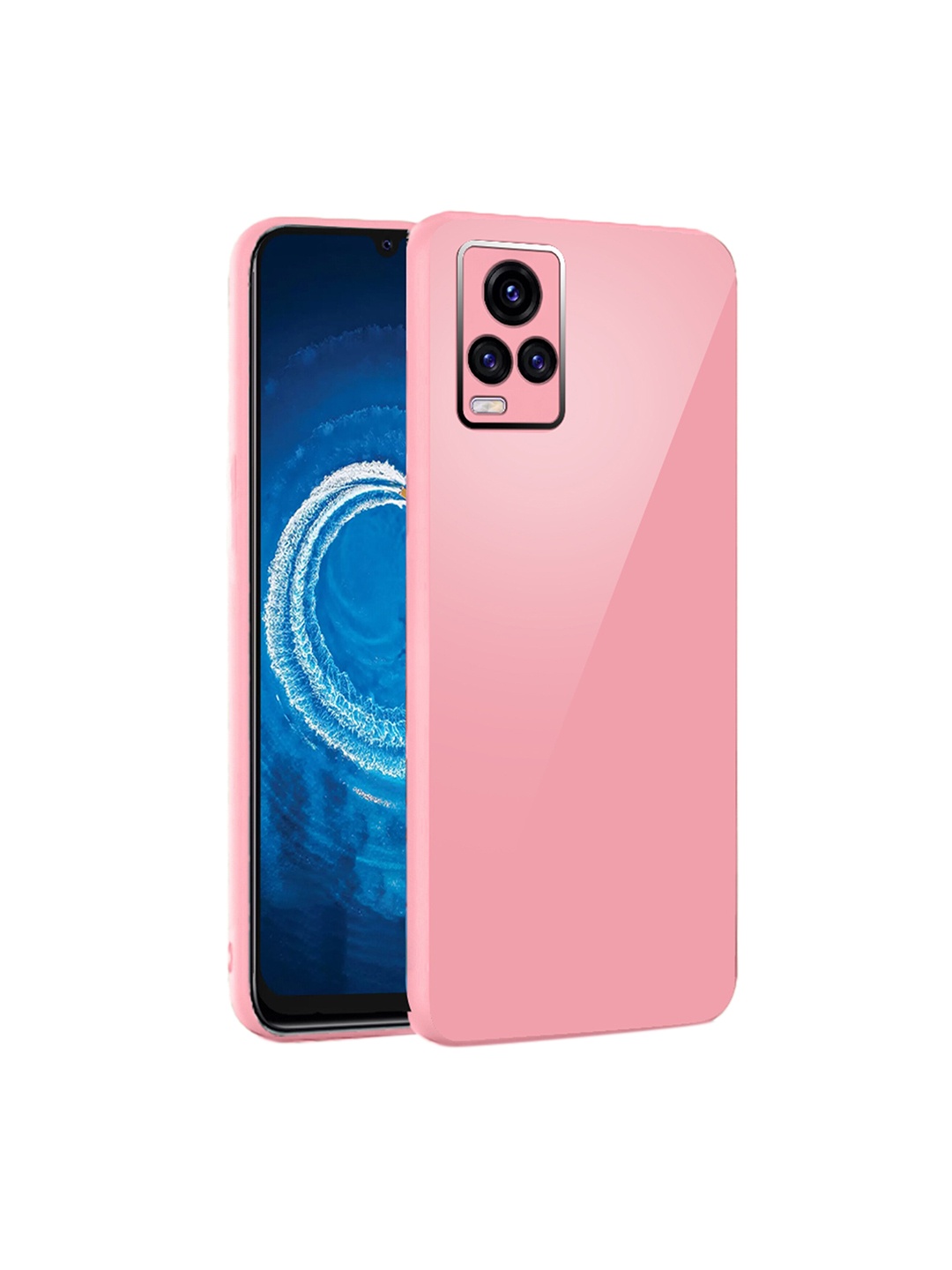 

Karwan Vivo V20 Shock Proof Phone Back Cover, Pink