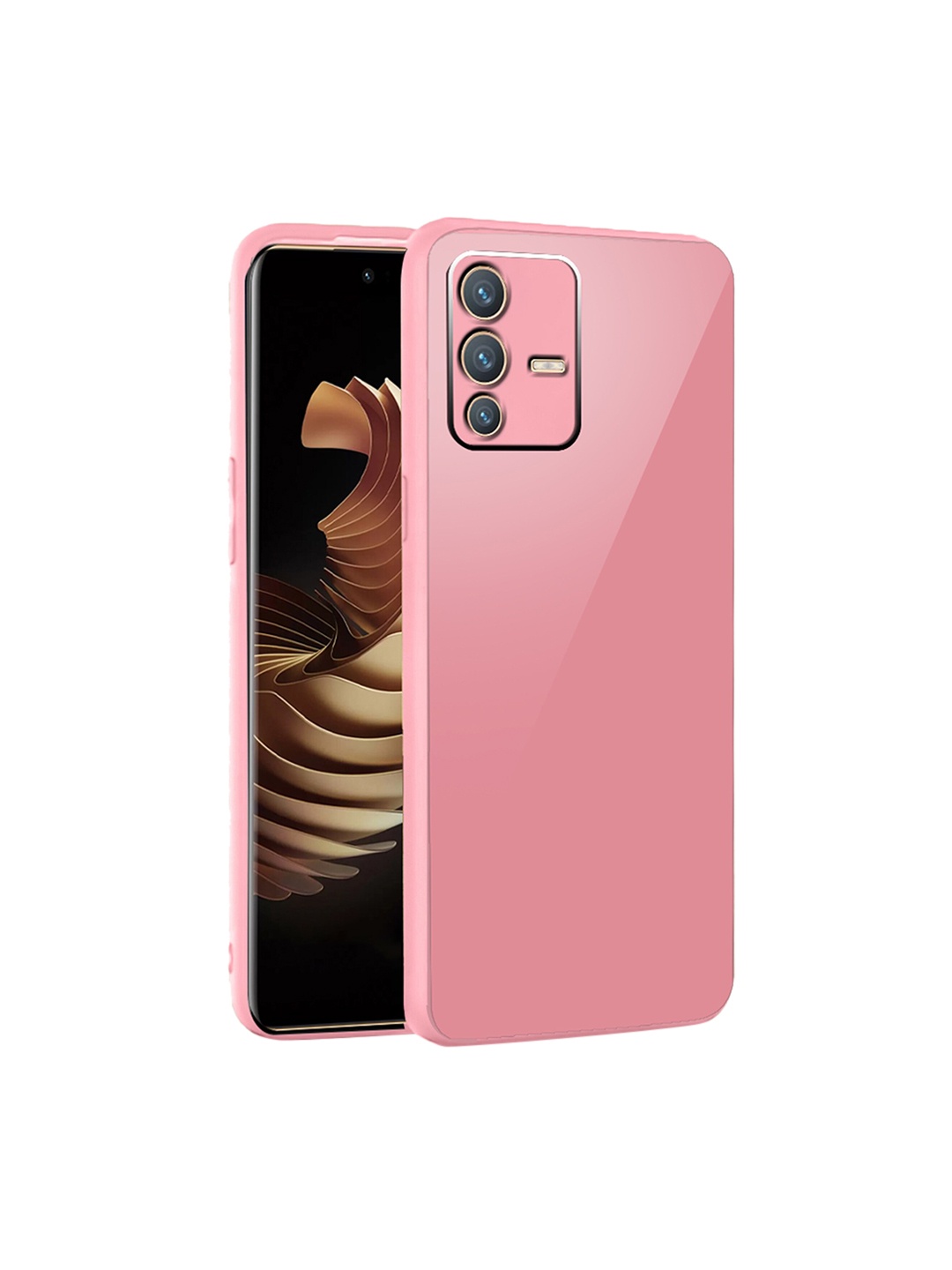 

Karwan Vivo V23 5G Shock Proof Phone Back Cover, Pink