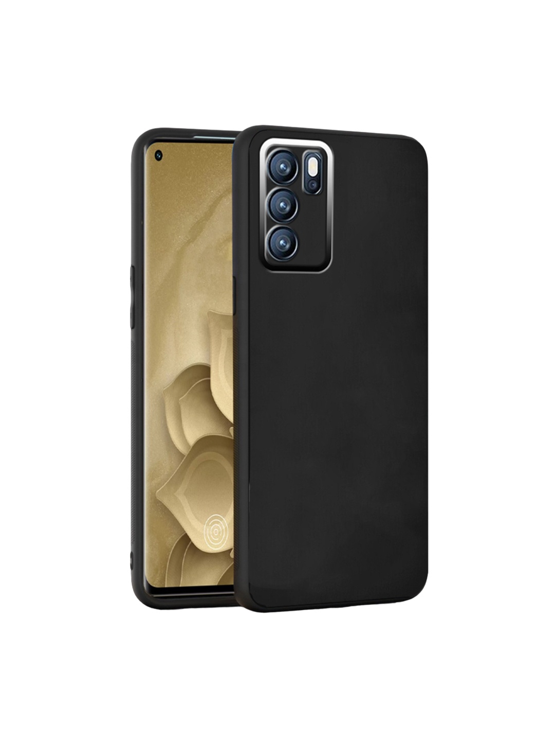 

Karwan Oppo Reno6 Pro 5G Shock Proof Phone Back Cover, Black