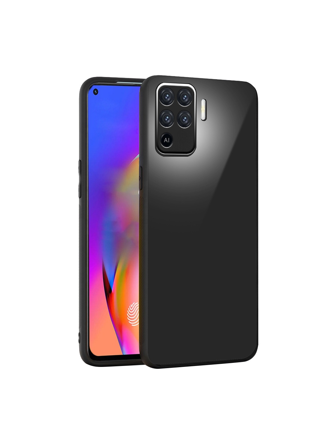 

Karwan Oppo F19 Pro Shock Proof Phone Back Cover, Black