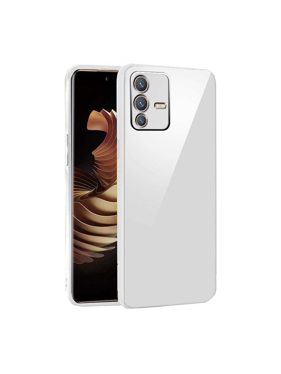 

Karwan Vivo V23 5G Shock Proof Phone Back Cover, White