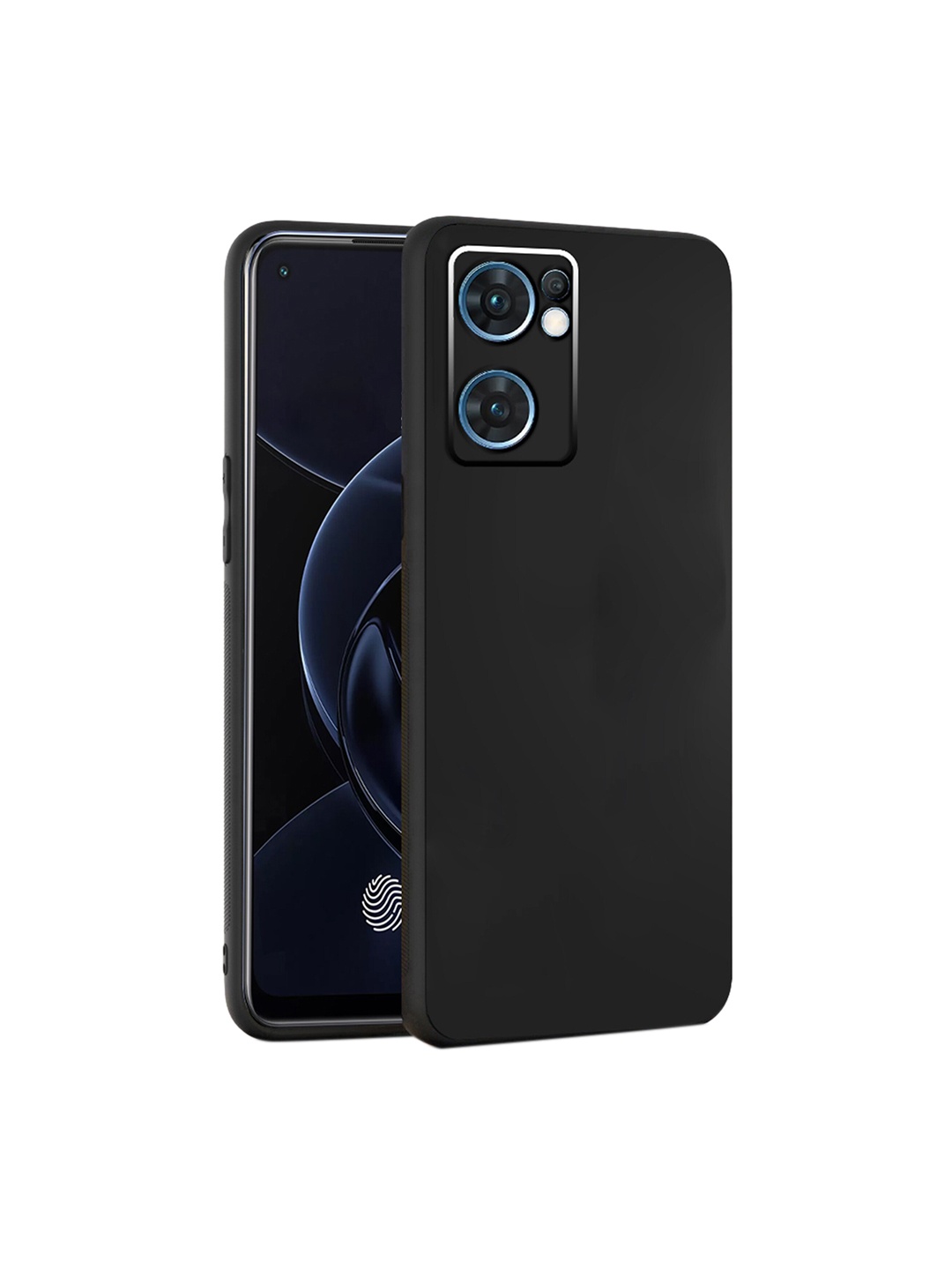 

Karwan Oppo Reno7 5G Shock Proof Phone Back Cover, Black