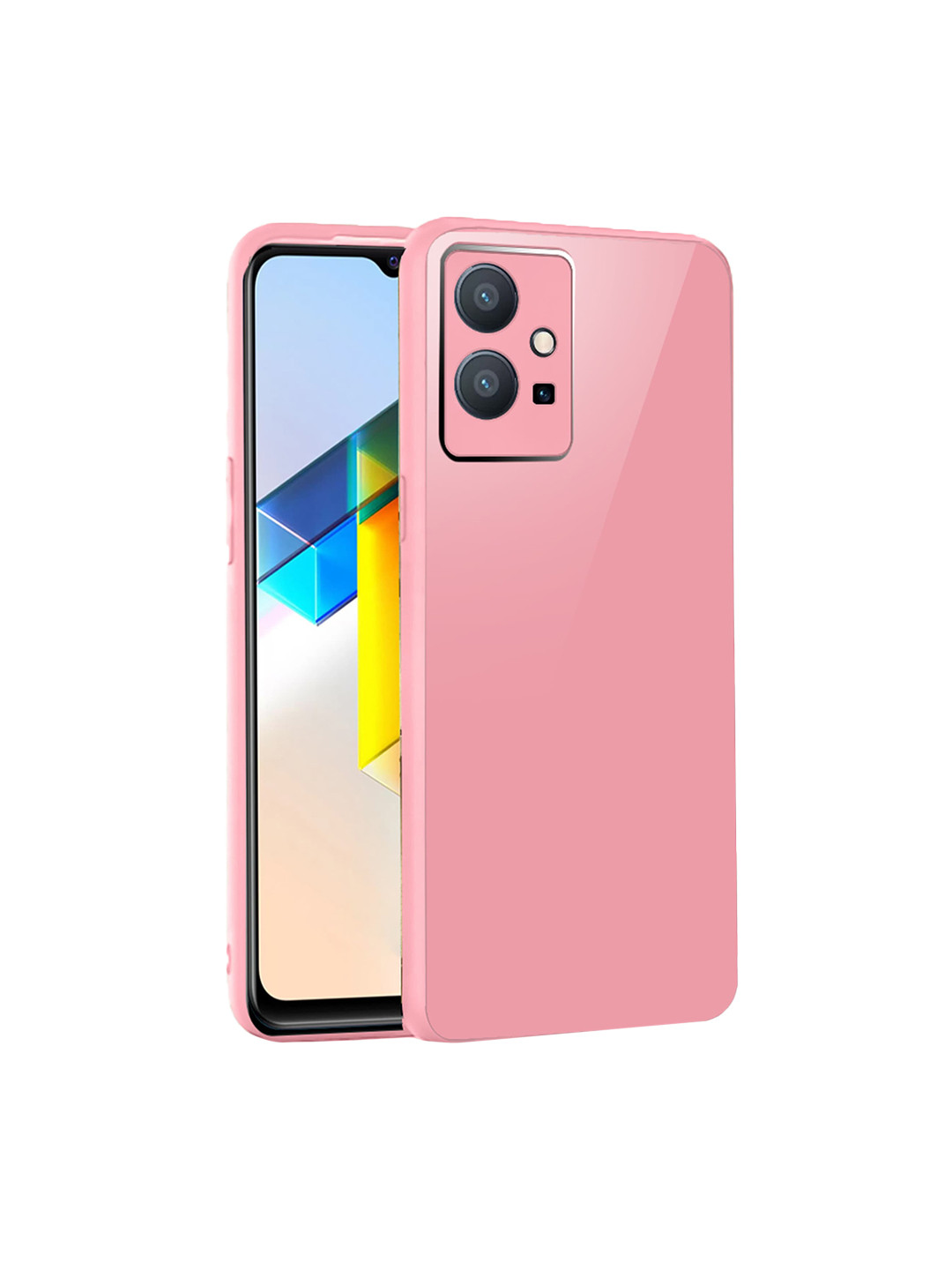 

Karwan Vivo T1 5G Shock Proof Phone Back Cover, Pink