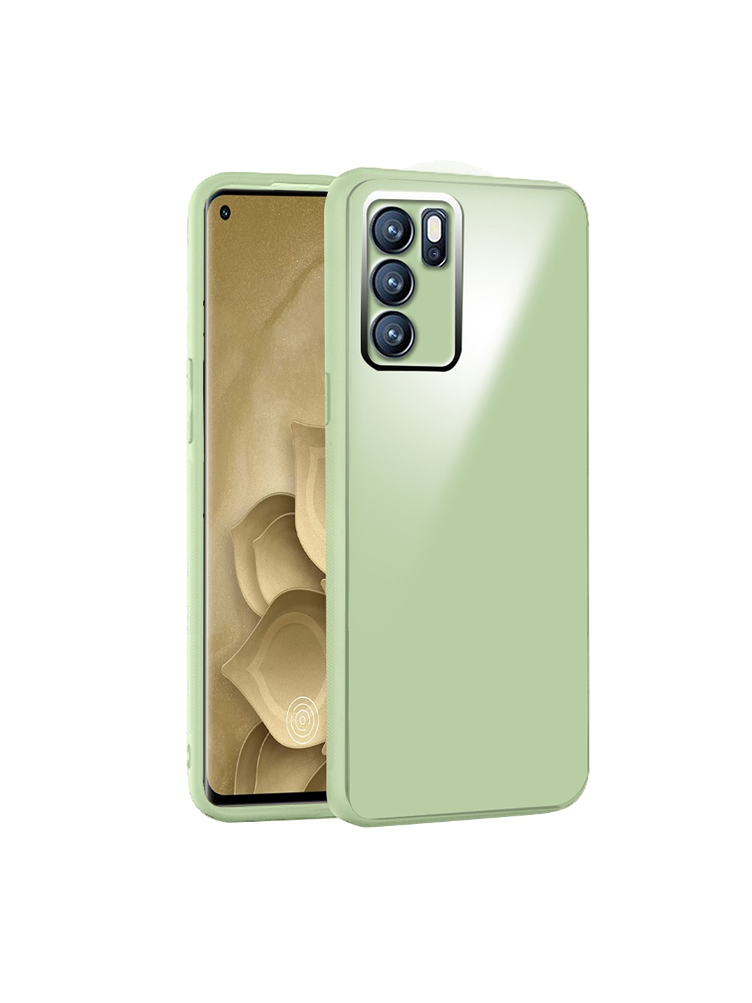 

Karwan Oppo Reno6 Pro 5G Shock Proof Phone Back Cover, Green