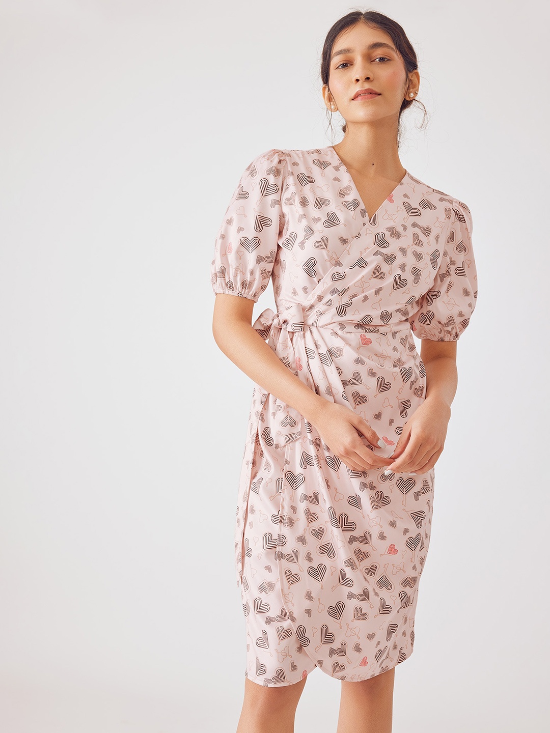 

The Label Life Floral Satin Dress, Pink