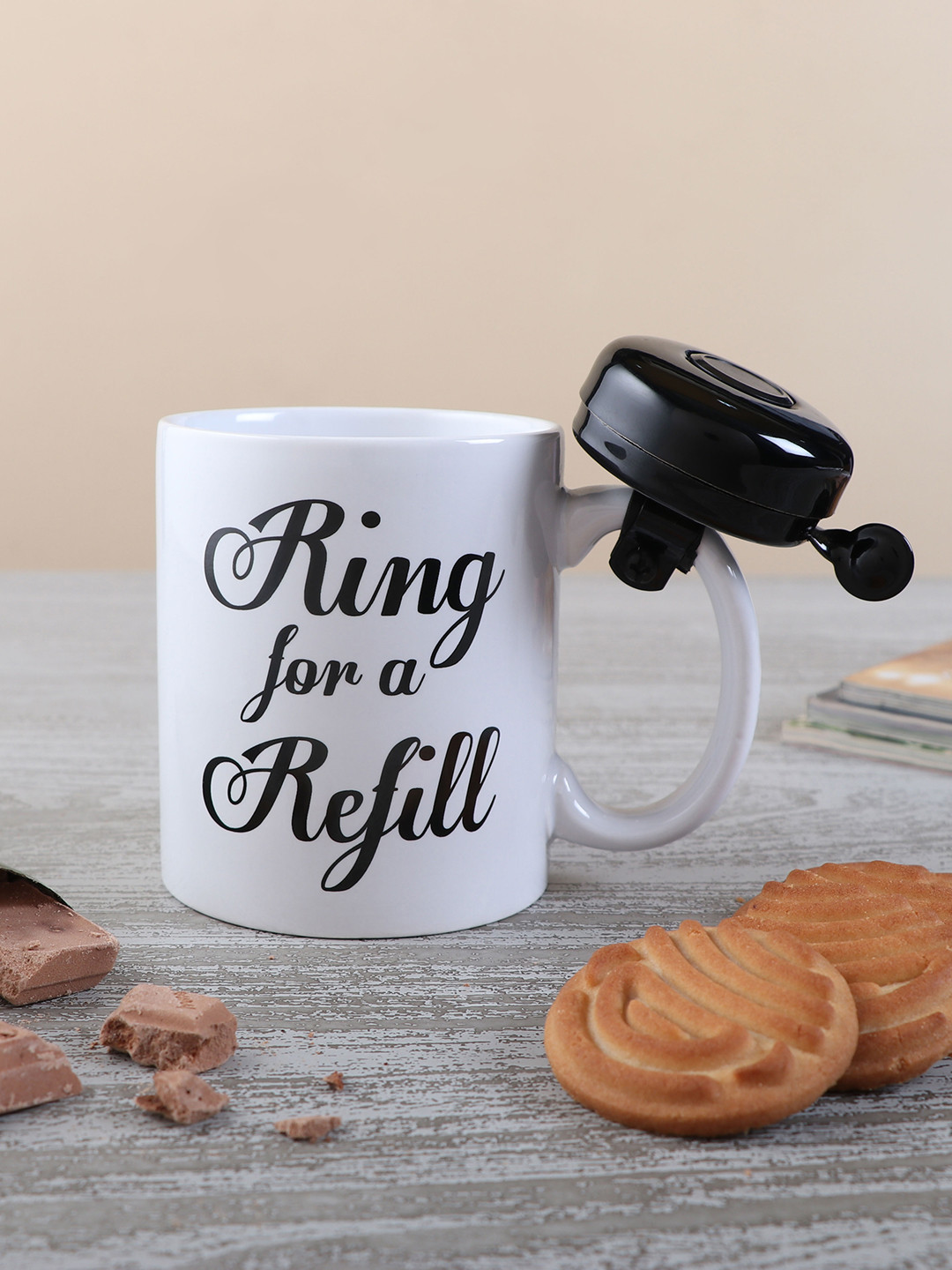 

Archies White & Black 2 Pcs Text or Slogans Printed Ceramic Glossy Mugs