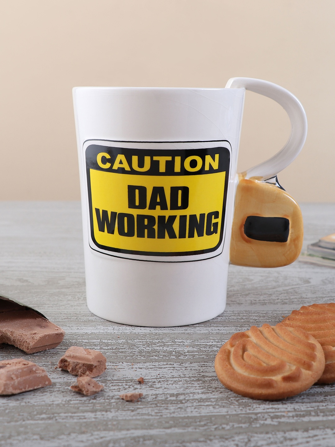 

Archies White & Yellow 2 Pcs Text or Slogans Printed Ceramic Glossy Mugs