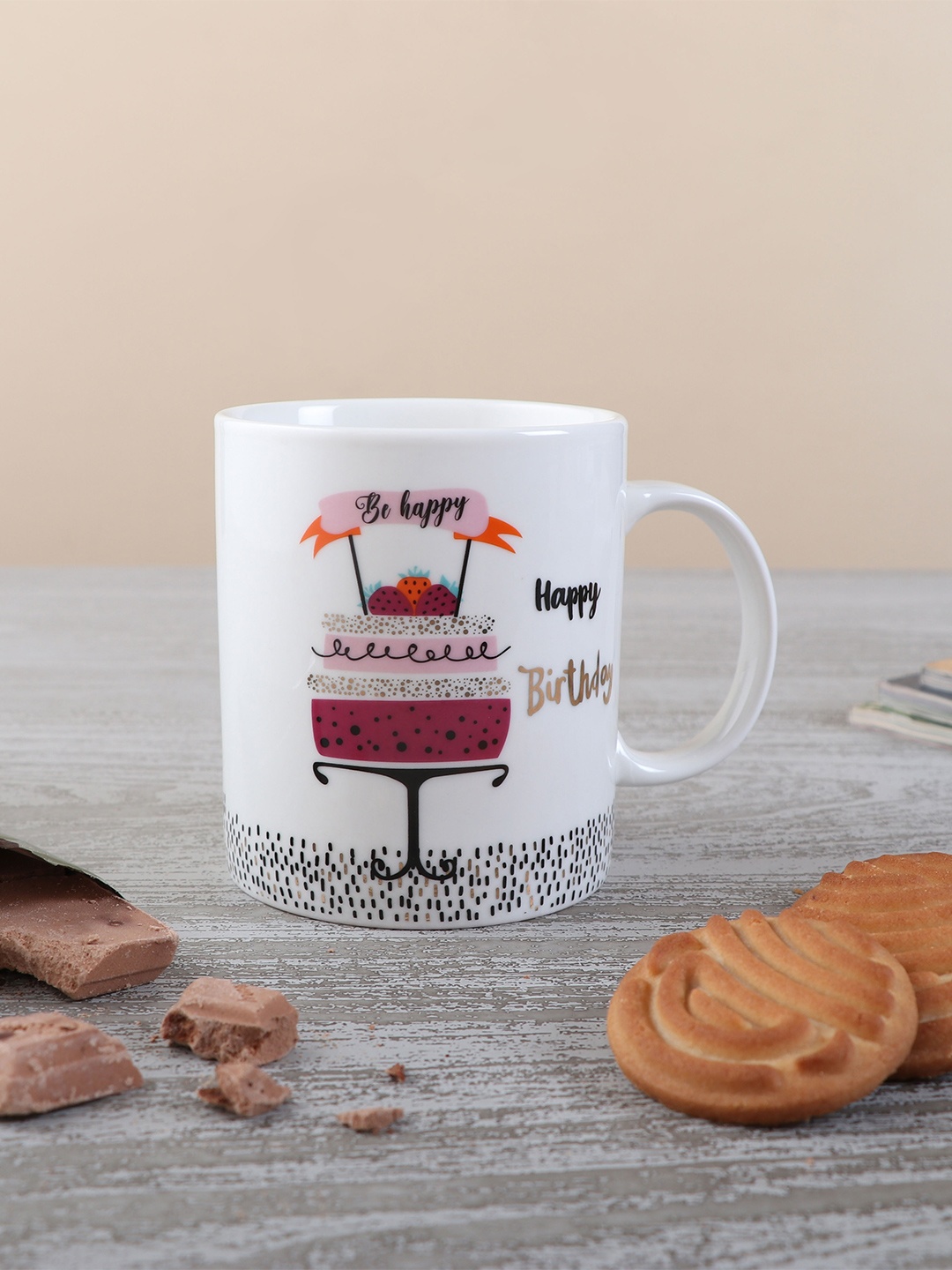 

Archies White & Black 2 Pcs Printed Ceramic Glossy Mugs