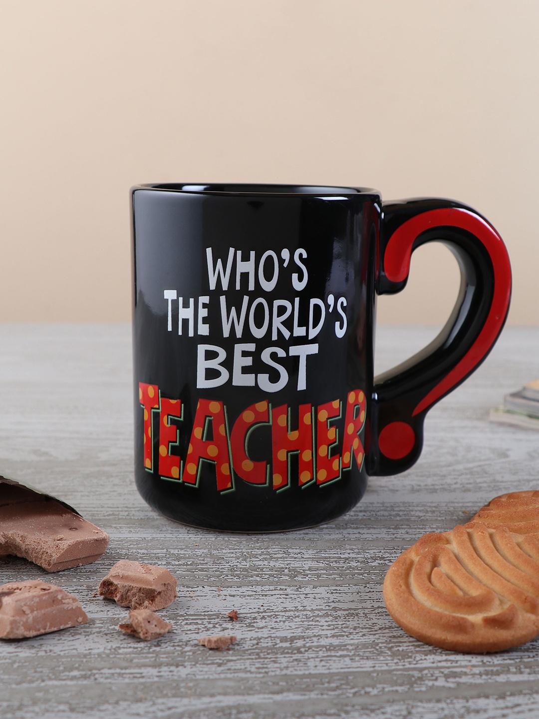 

Archies Black & White 2 Pcs Text or Slogans Printed Ceramic Glossy Mugs