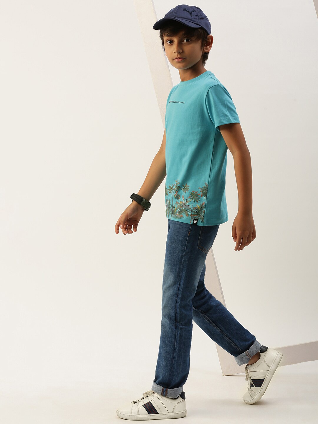 

PIPIN Boys Pack Of 2 Printed Cotton T-shirts, Orange