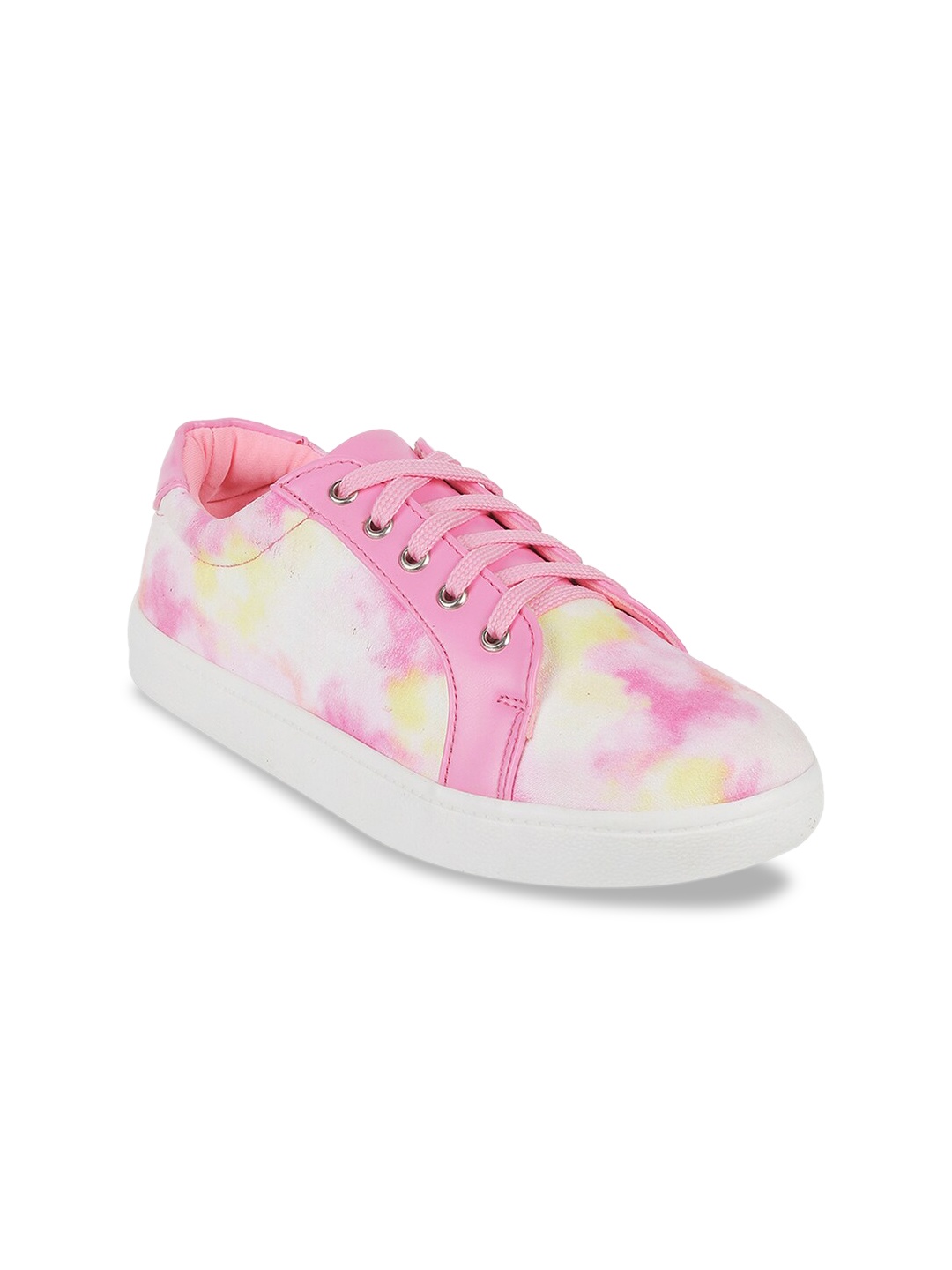 

Mochi Women Printed Lace-Ups Sneakers, Pink