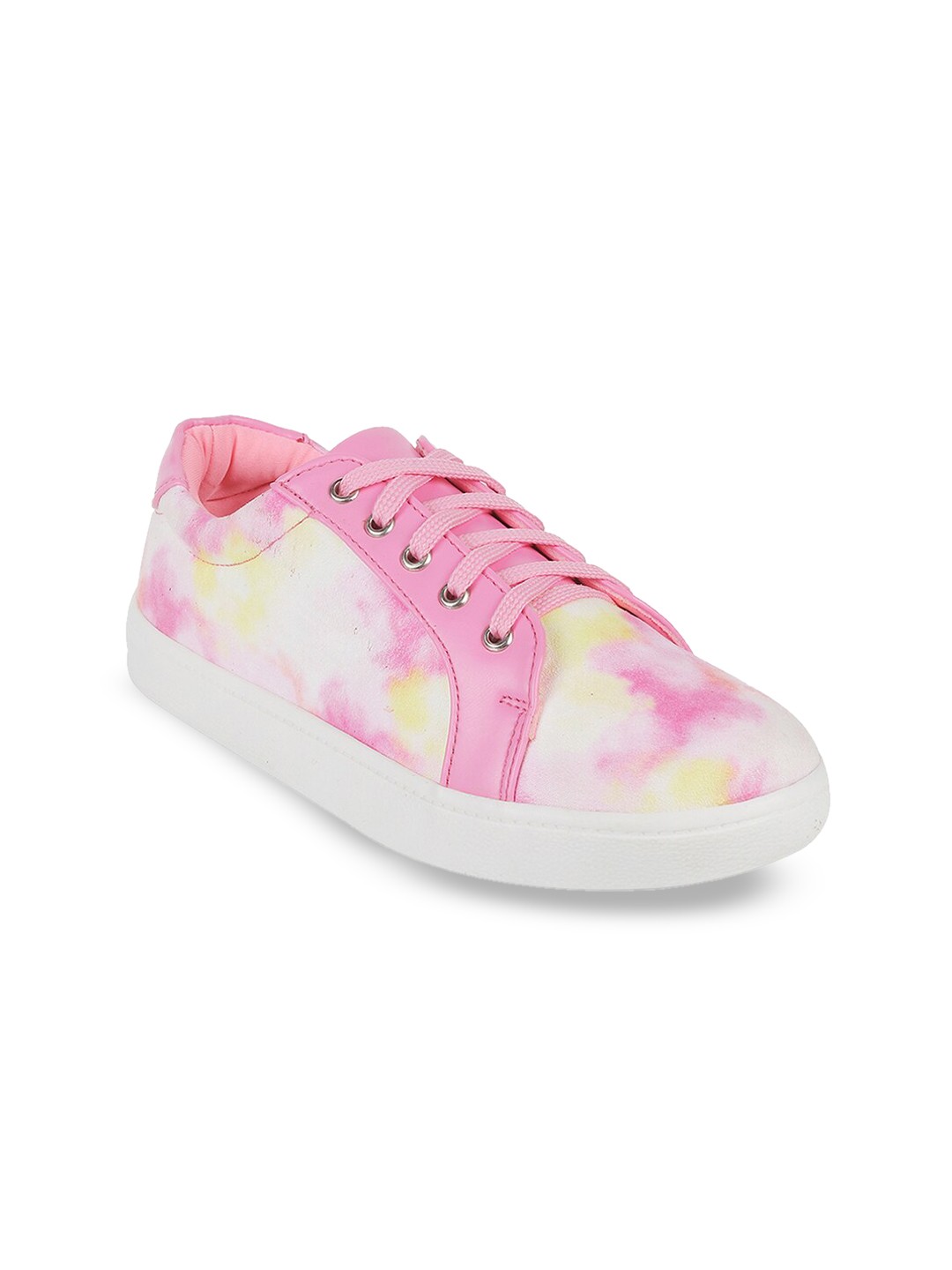 

Mochi Women Printed Lace-Ups Sneakers, Pink