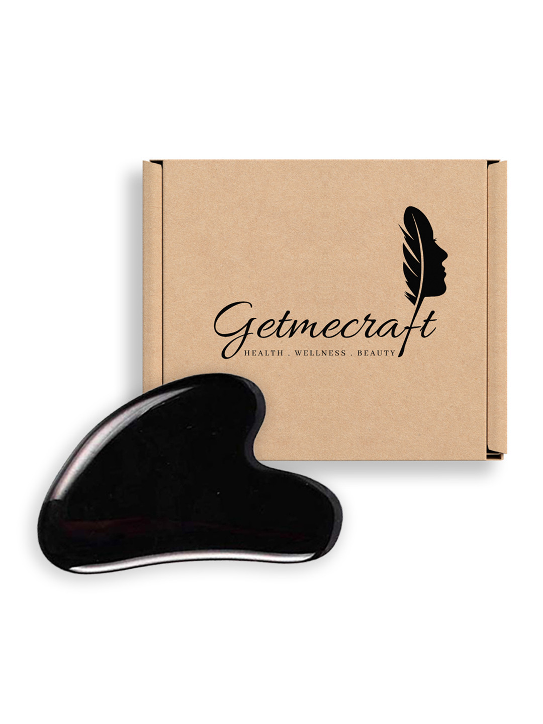 

Getmecraft Obsidian Gua Sha Stone, Black