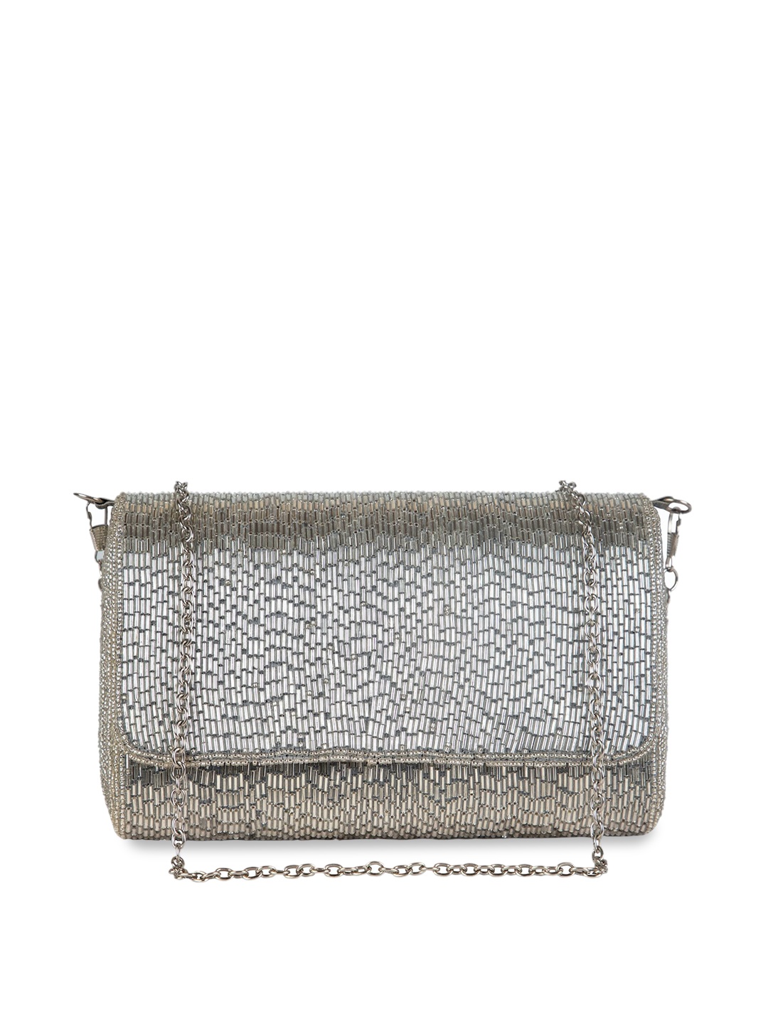 

Tarini Nirula Embellished Structured Sling Bag, Silver