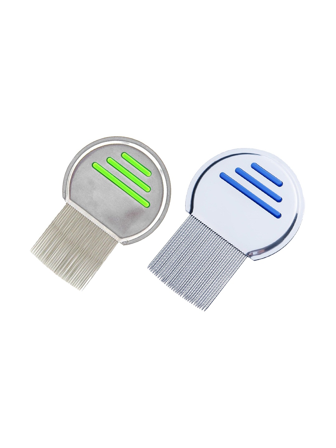 

Alexvyan Set Of 2 Metal Teeth Magnifier Lens Nit & Egg Head Lice Comb, Green