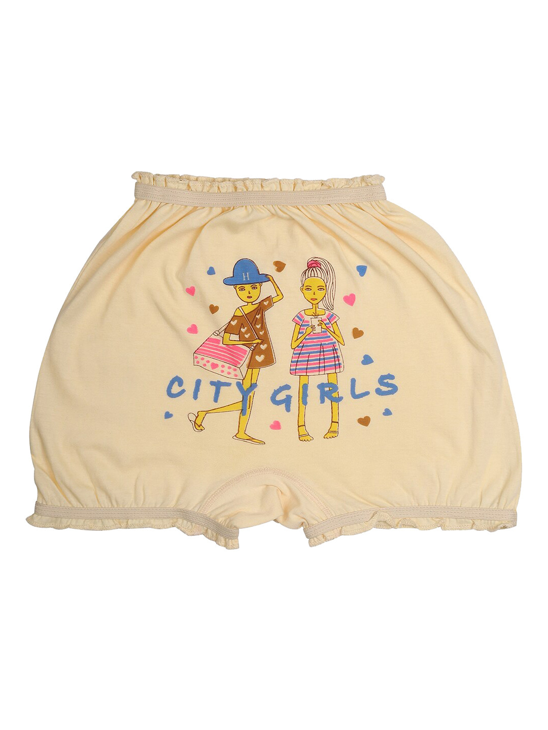 

FROGGY Froggy Bloomer Kids Printed Boyshorts Cotton Briefs, Yellow