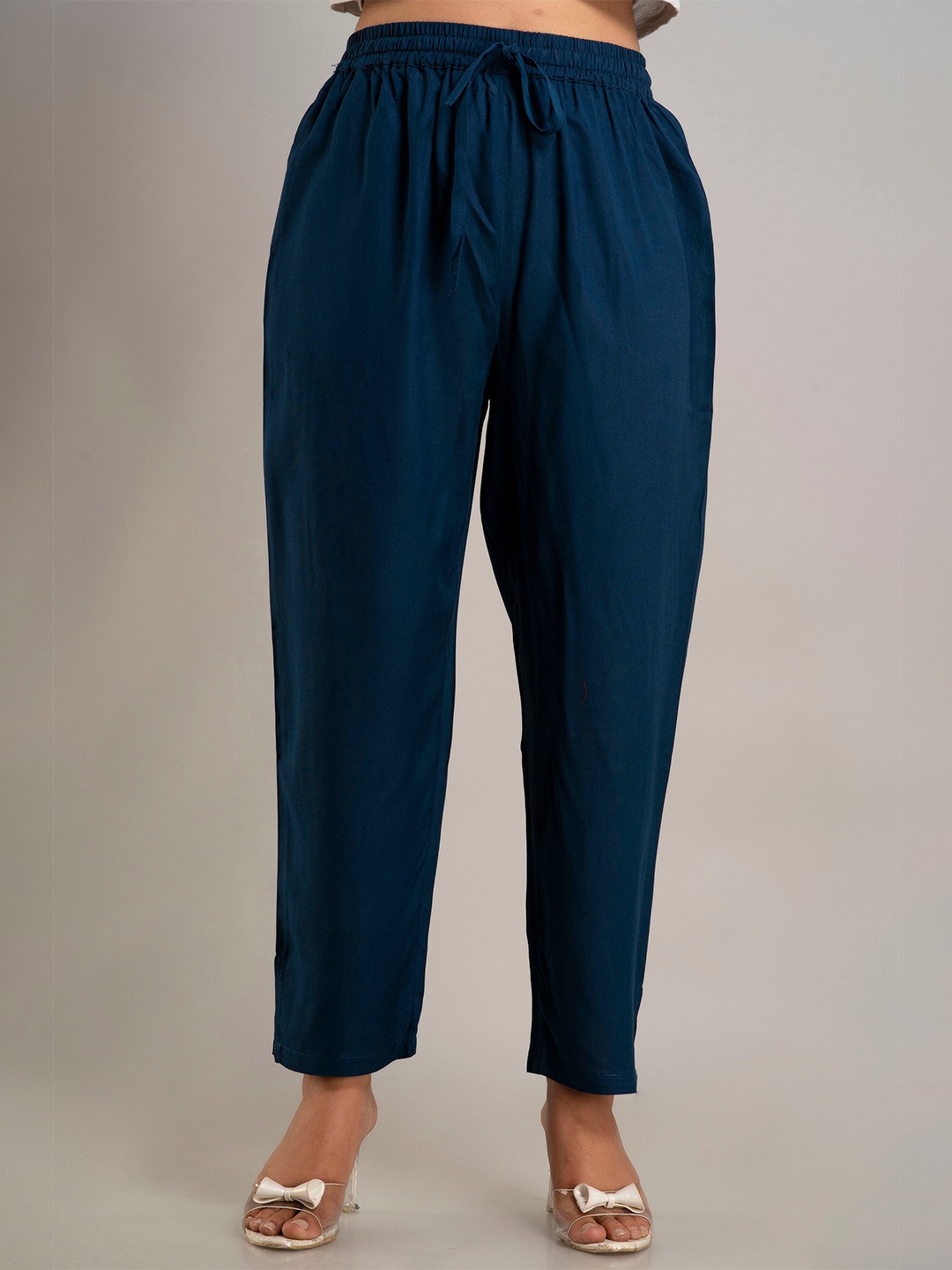 

DORIYA Woven Women Regular Fit Palazzos, Teal