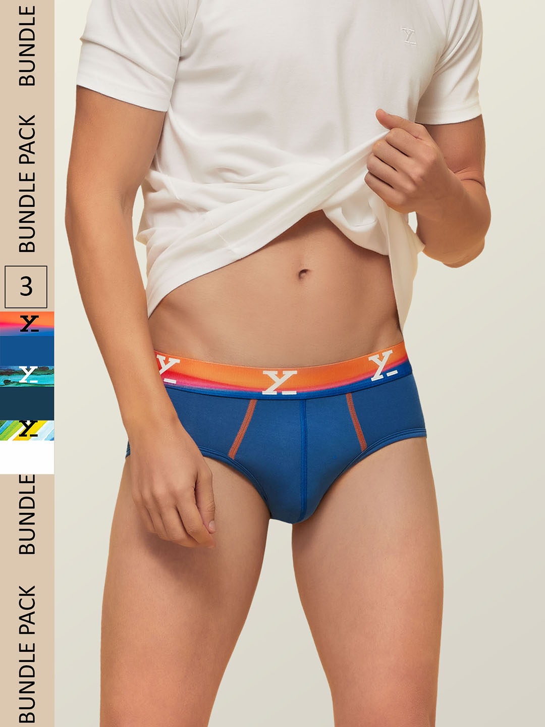 

XYXX Men Pack Of 3 Mid-Rise Dynamo Micro Modal Briefs, Teal