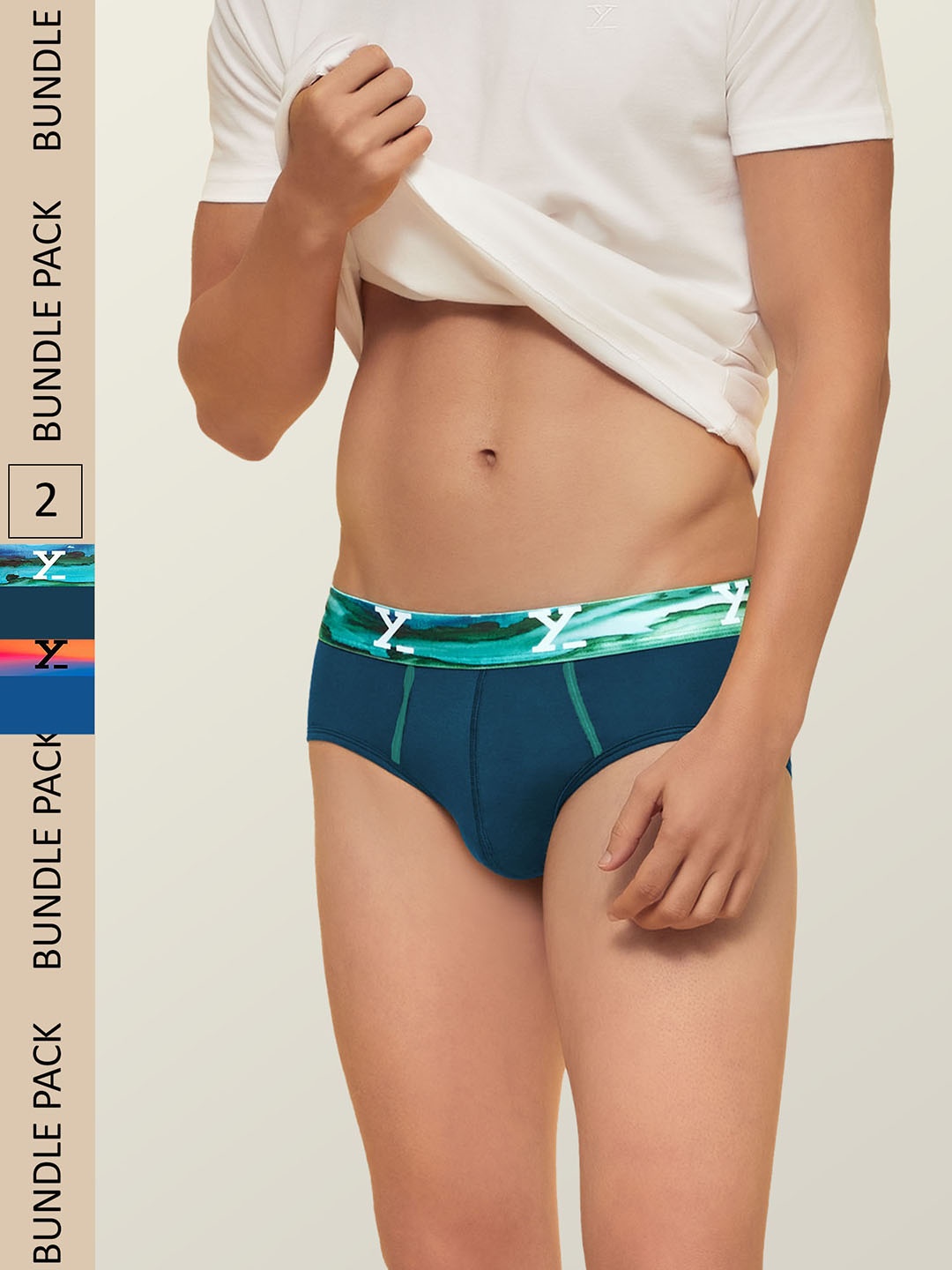 

XYXX Men Pack Of 2 Dynamo Micro Modal Briefs, Blue