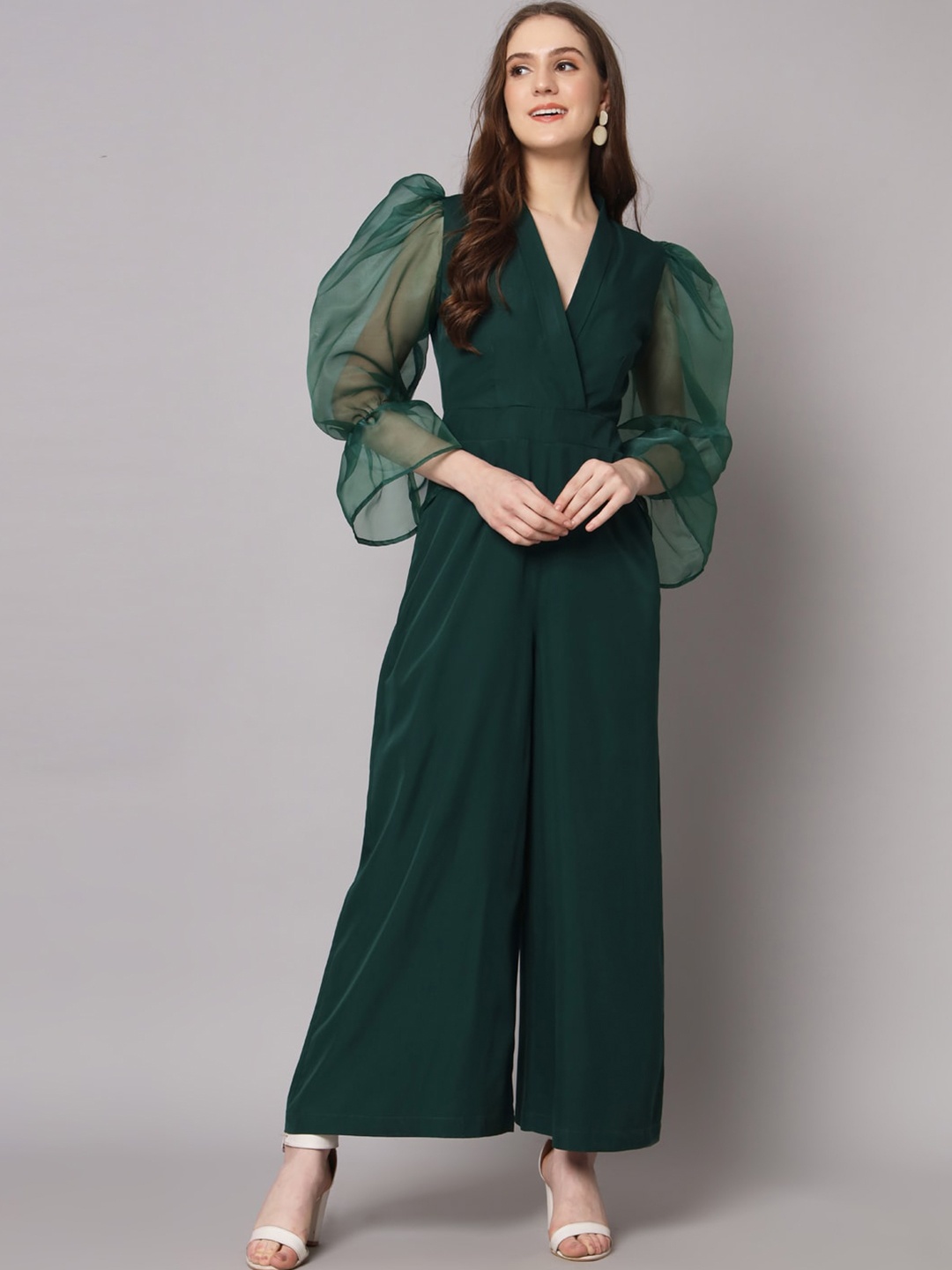 

The Vanca Women Wide Leg Basic Jumpsuit, Green