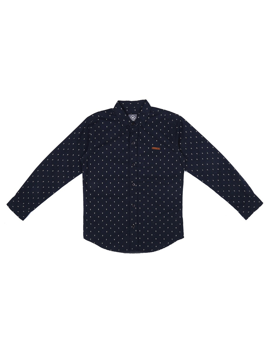 

Palm Tree Infants Boys Micro Ditsy Printed Cotton Casual Shirt, Navy blue