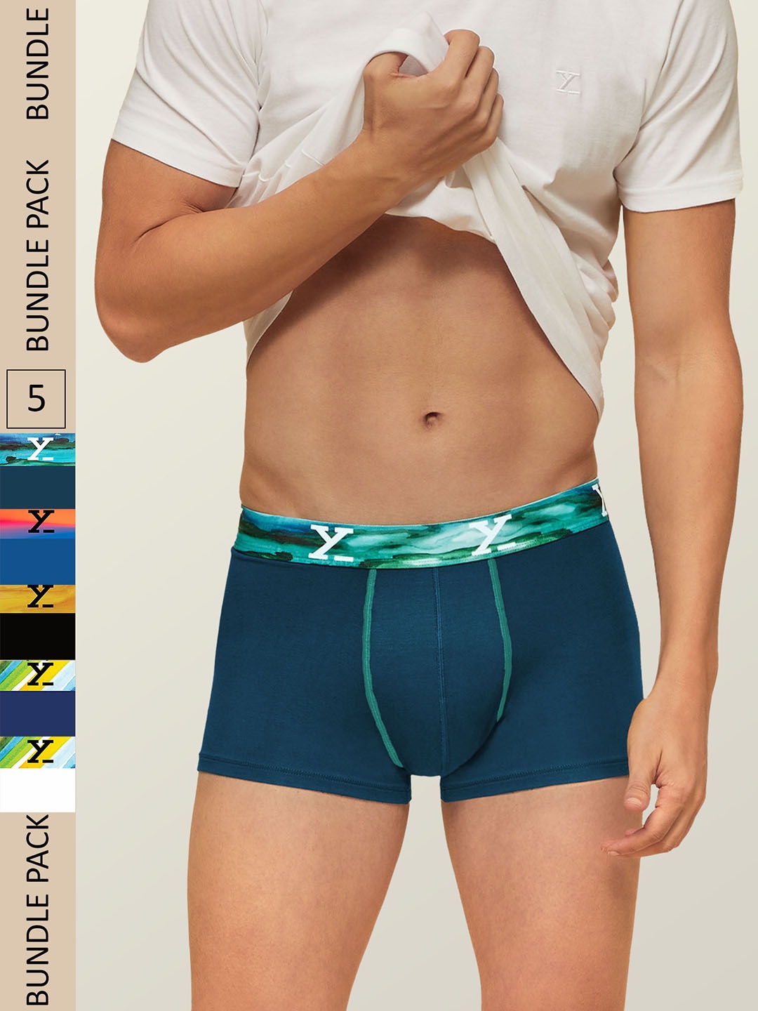 

XYXX Pack Of 5 Dynamo Micro Modal Trunks XYTRNK5PCKN123, Blue