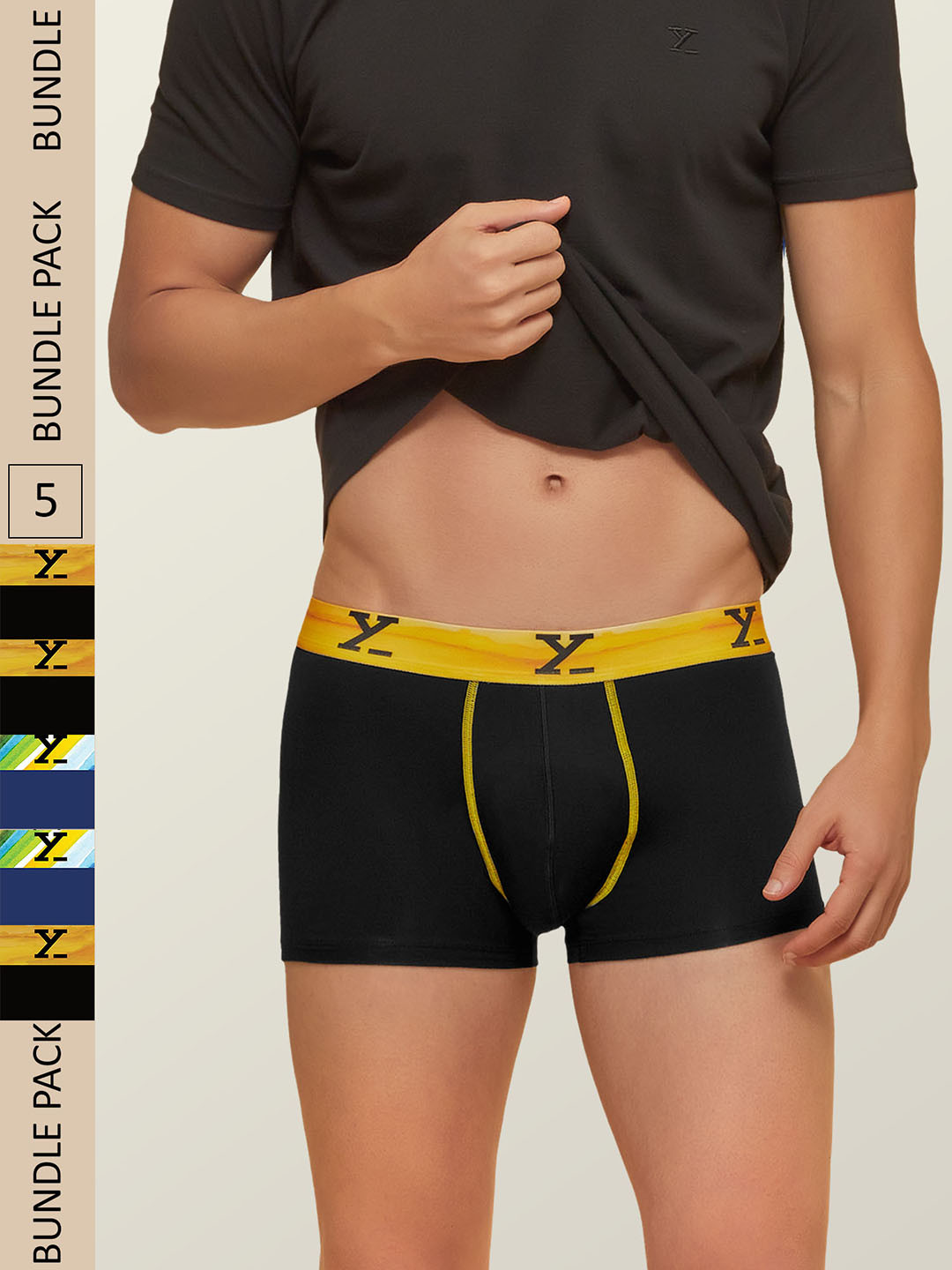 

XYXX Men Pack of 5 Dynamo Micro Modal Trunks XYTRNK5PCKN128, Blue