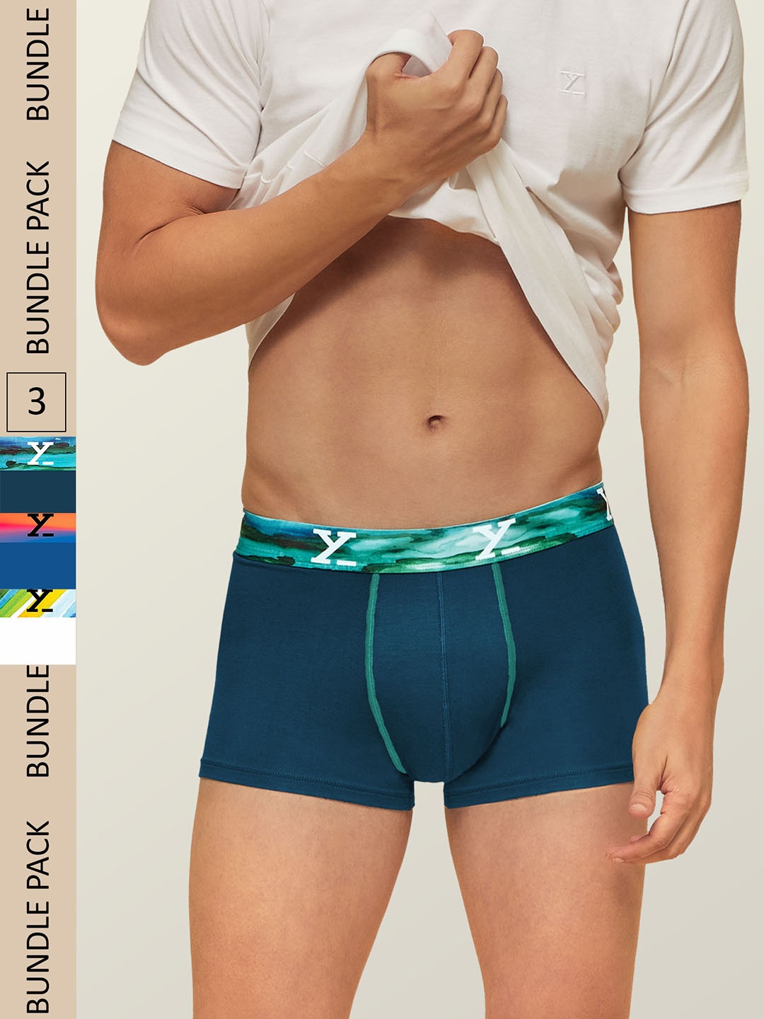 

XYXX Dynamo Men Pack Of 3 Dynamo Micro Modal Basic Trunks XYTRNK3PCKN119, Blue