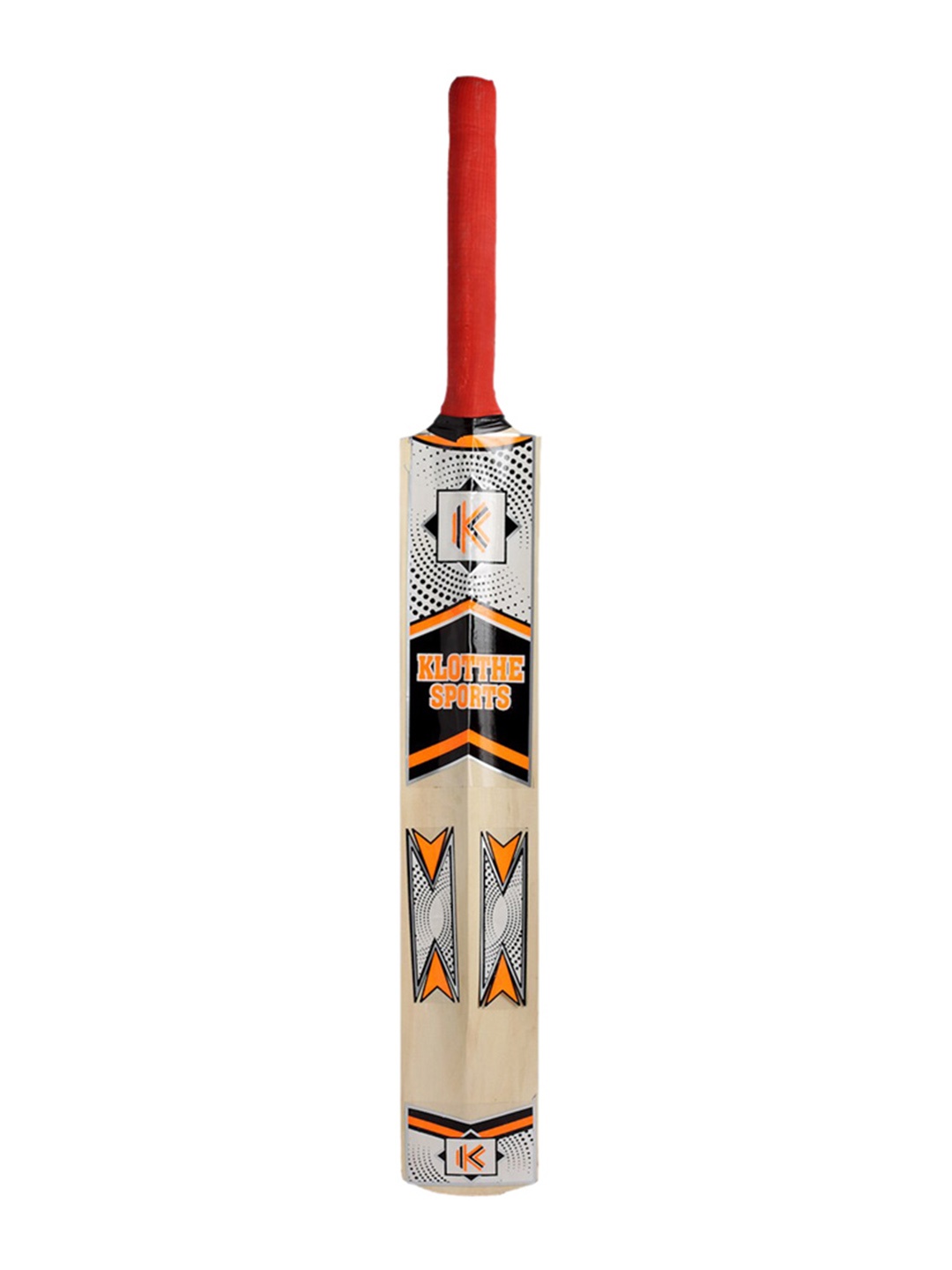 

KLOTTHE Kids Printed Cricket Bat With 1 Tennis Ball & 3 Wicket Stumps, Black