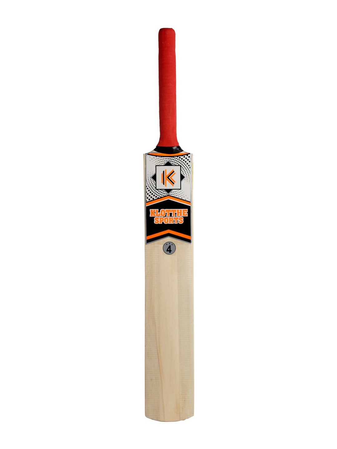 

KLOTTHE Printed Cricket Bat With 1 Tennis Ball & 3 Wicket Stumps, Red