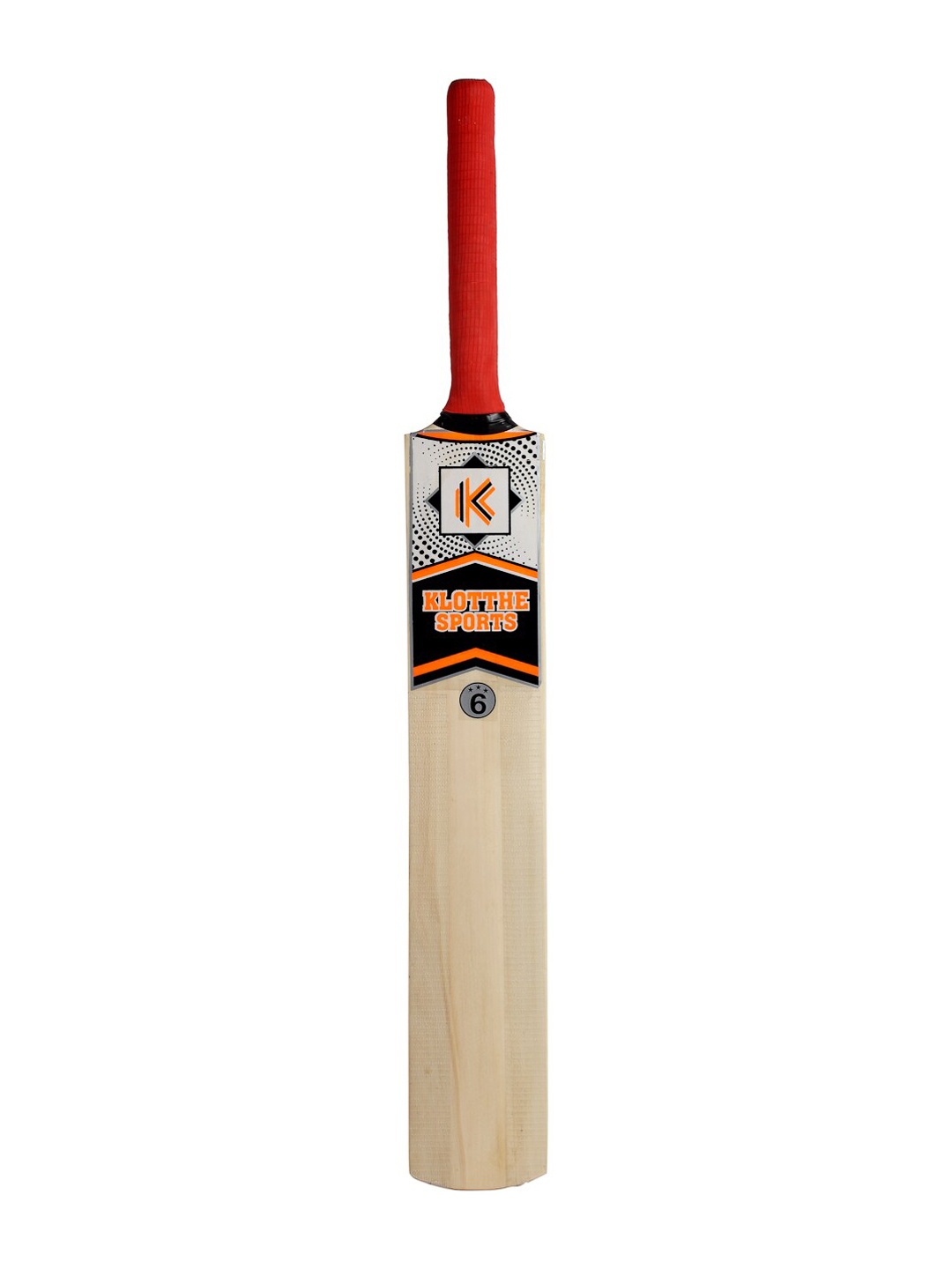

KLOTTHE Kashmir Willow Cricket Bat With 1 Tennis Ball & 3 Wicket Stumps, Red