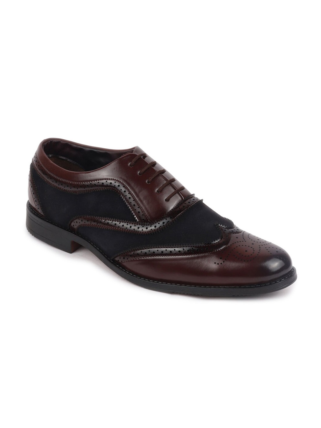 

FAUSTO Men Lace Up Formal Brogue Shoes, Blue
