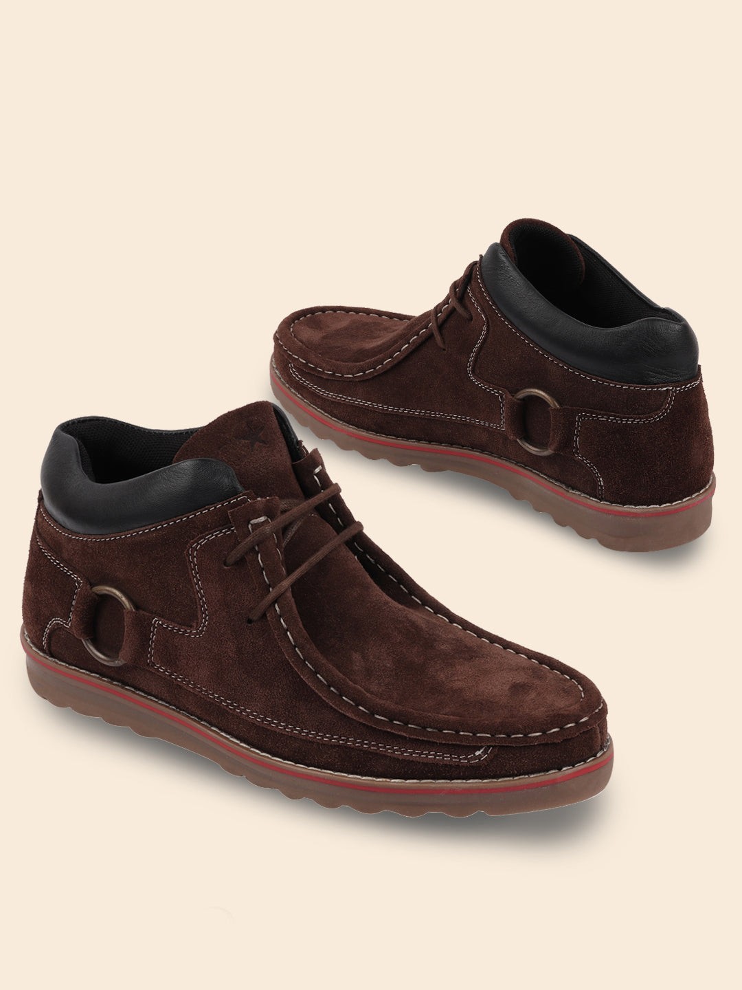 

FAUSTO Men Suede Lightweight Sneakers, Brown