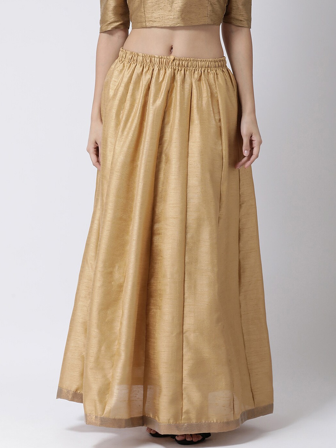 

Charitra Flared Maxi Skirts, Gold