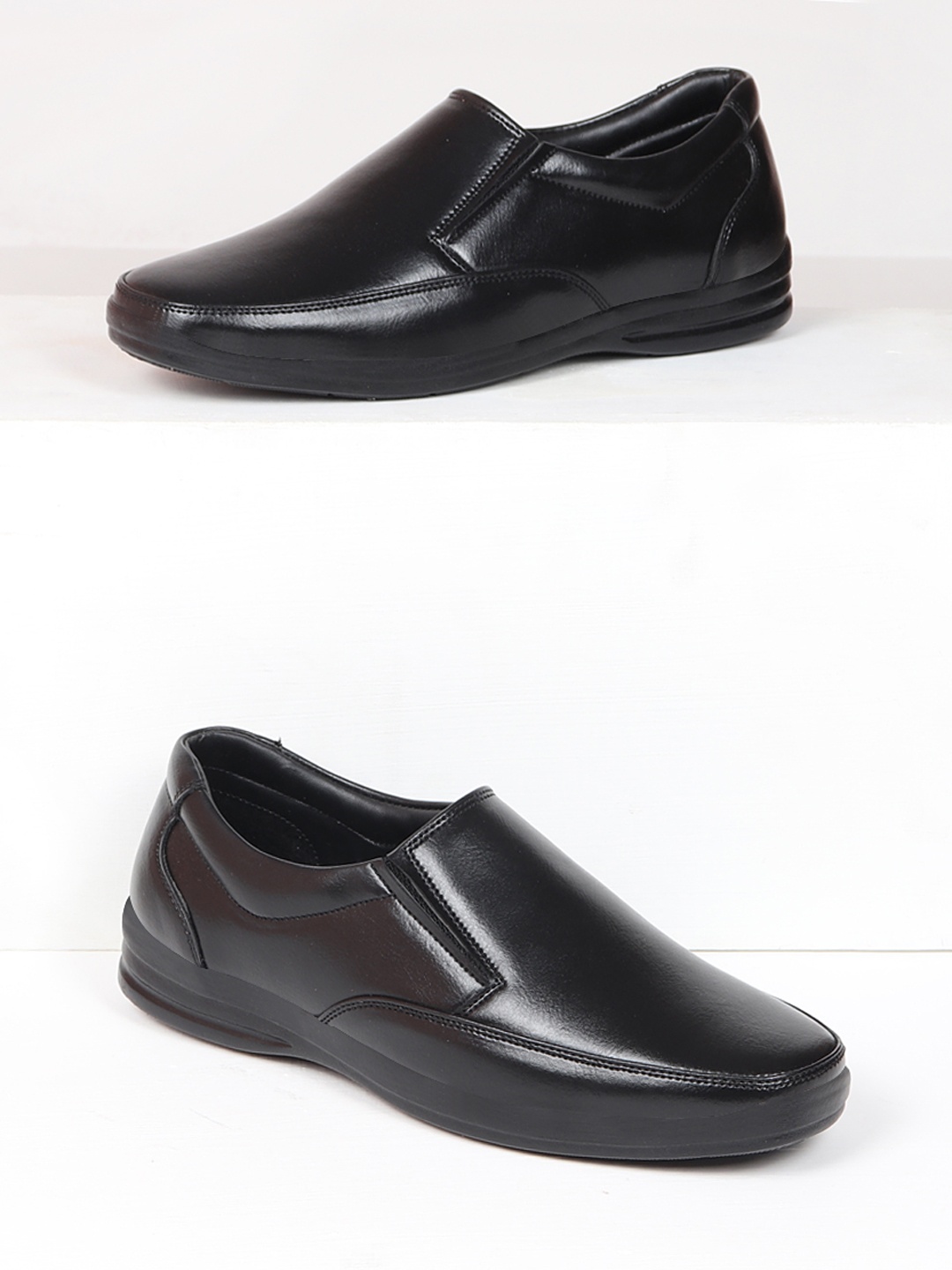 

FAUSTO Men Formal Slip-On Shoes, Black
