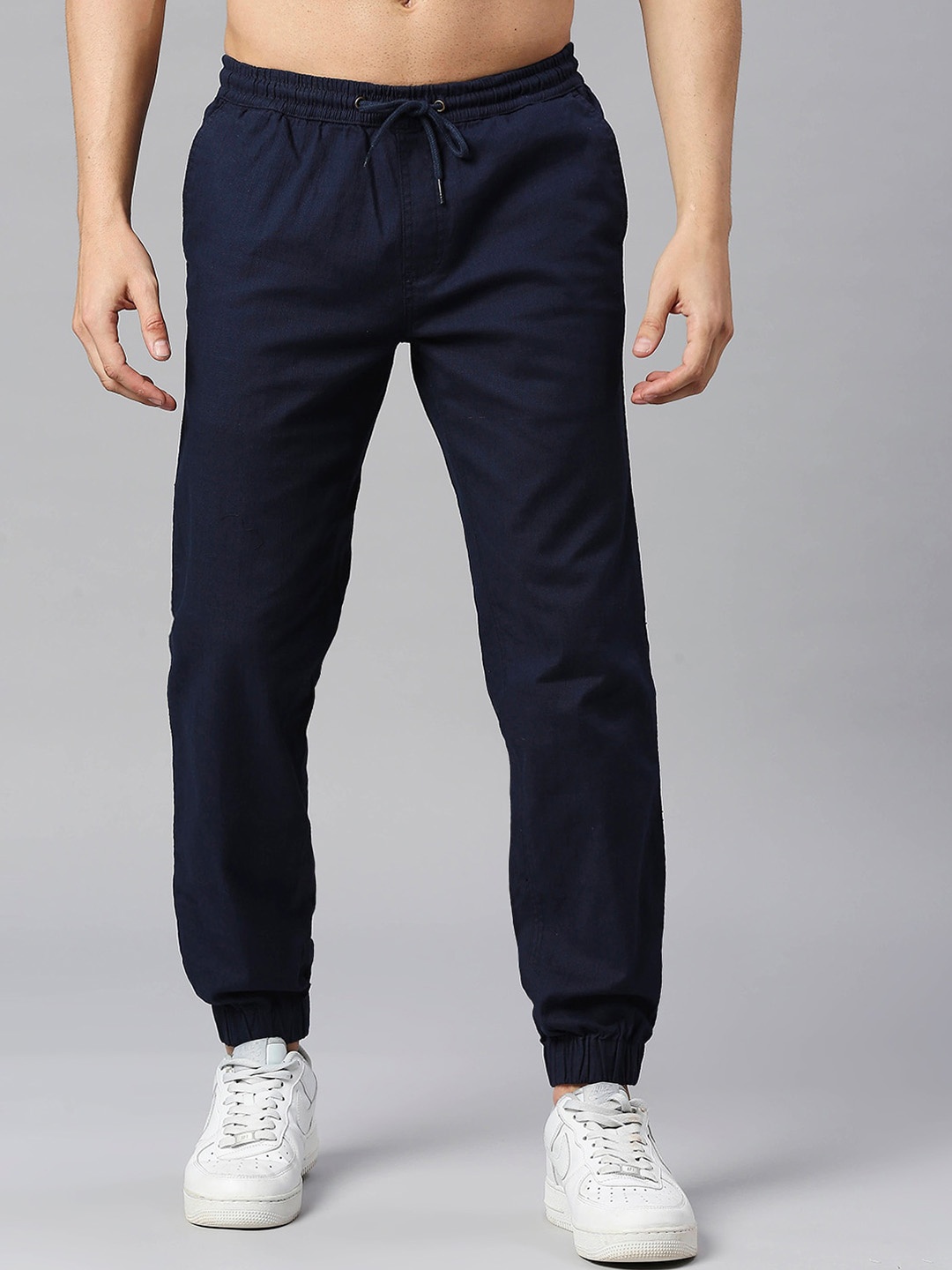 

HERE&NOW Men Comfort Slim Fit Joggers, Navy blue
