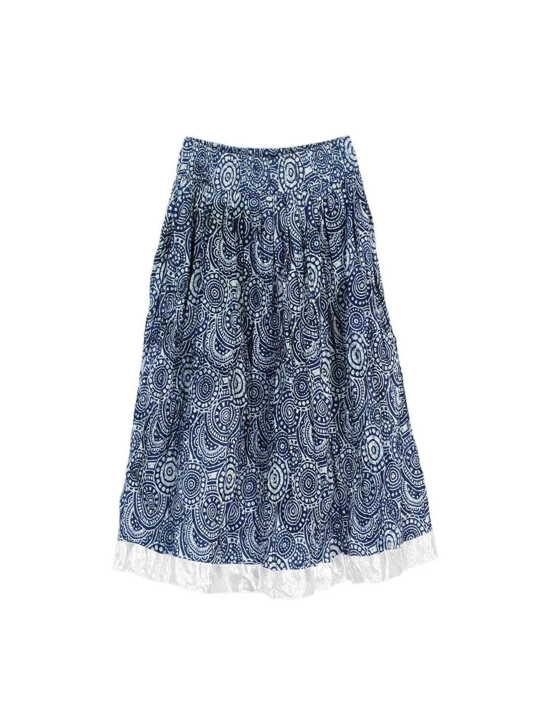 

My Little Lambs Girls Blue Printed Maxi Pure Cotton Skirt