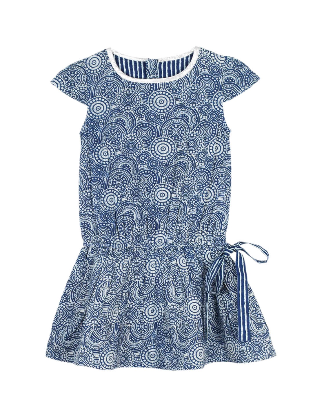 

My Little Lambs Girls Blue Printed Fit and Flare Dress