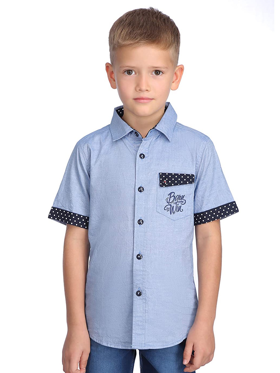 

PROTEENS Boys Casual Shirt, Blue