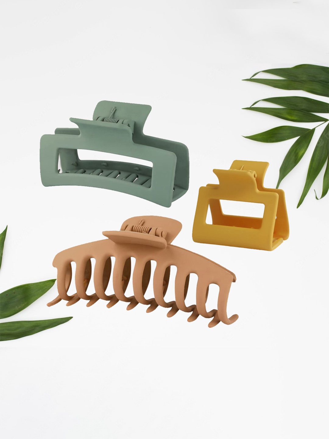 

FIMBUL Women Set of 3 Claw Clip, Beige