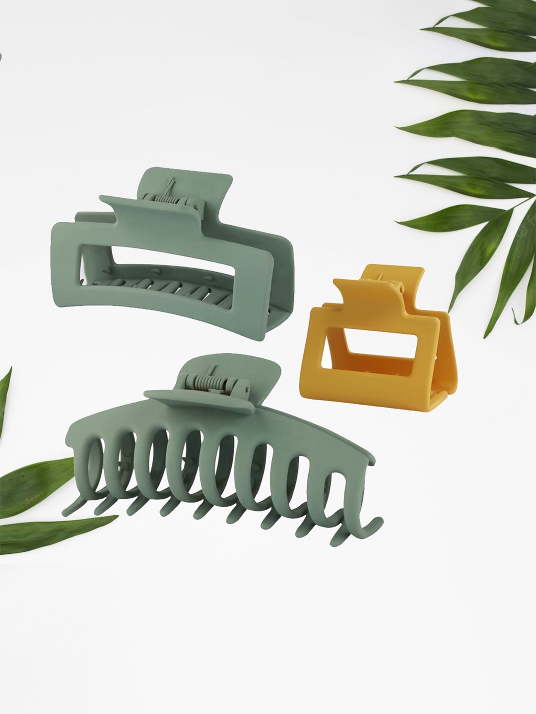 

FIMBUL Set of 3 Plastic Claw Clips, Green