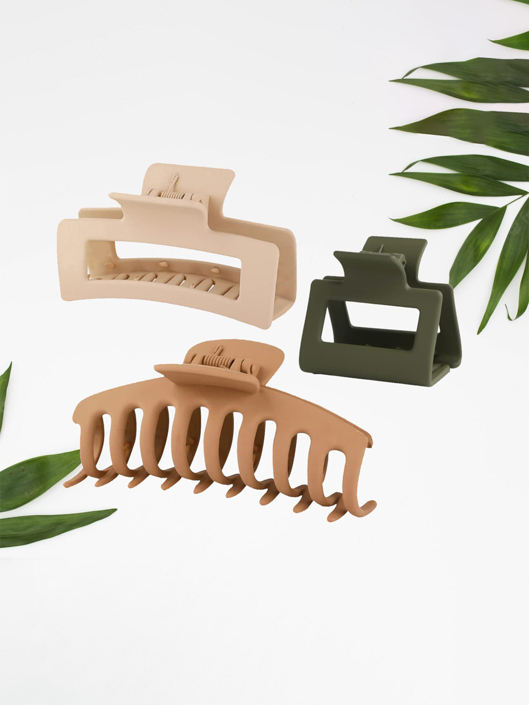 

FIMBUL Set of 3 Plastic Claw Clips, Brown