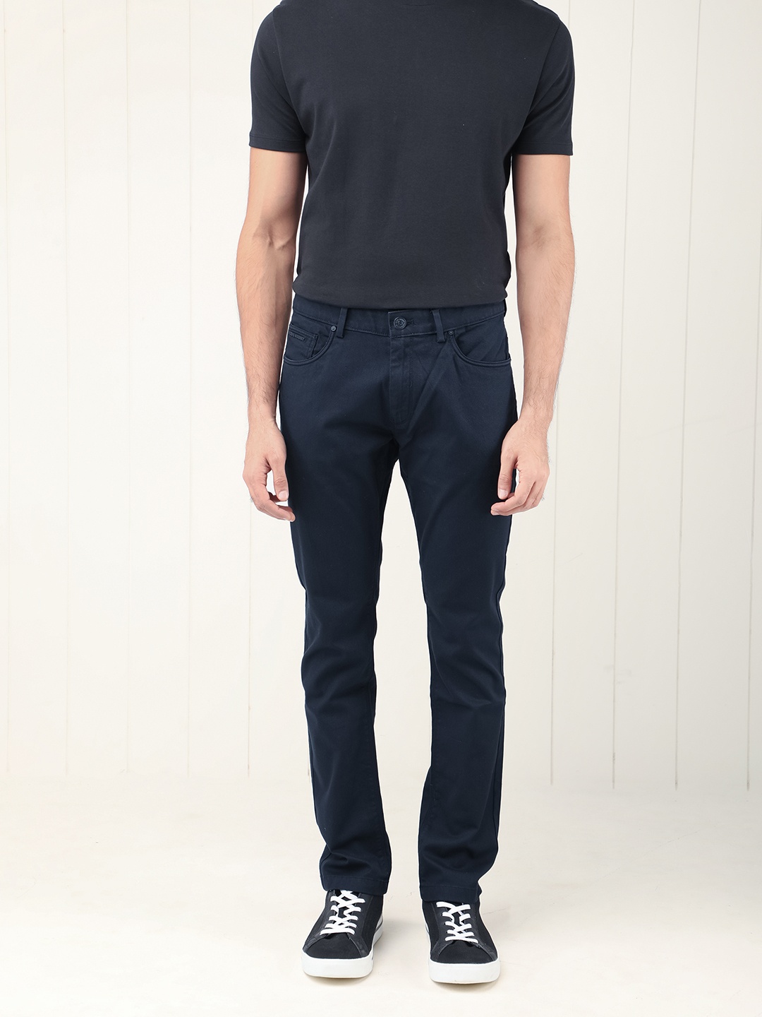 

RARE RABBIT Men Cotton Slim Fit Jeans, Navy blue