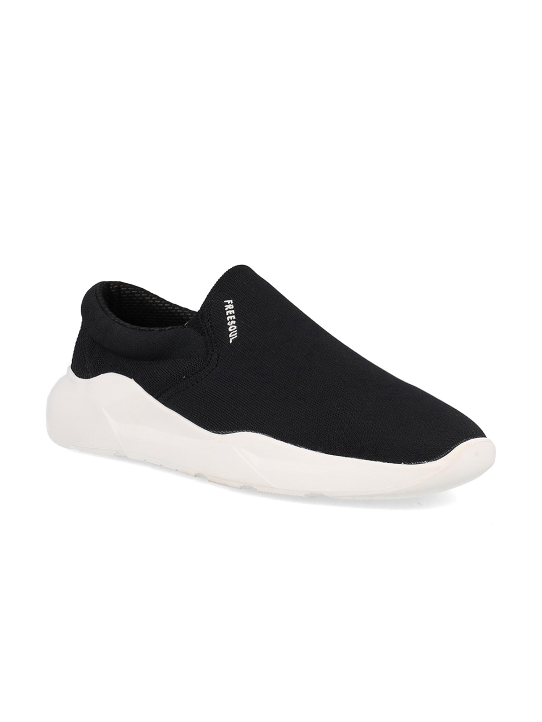 

FREESOUL Men Woven Design Slip-On Sneakers, Black
