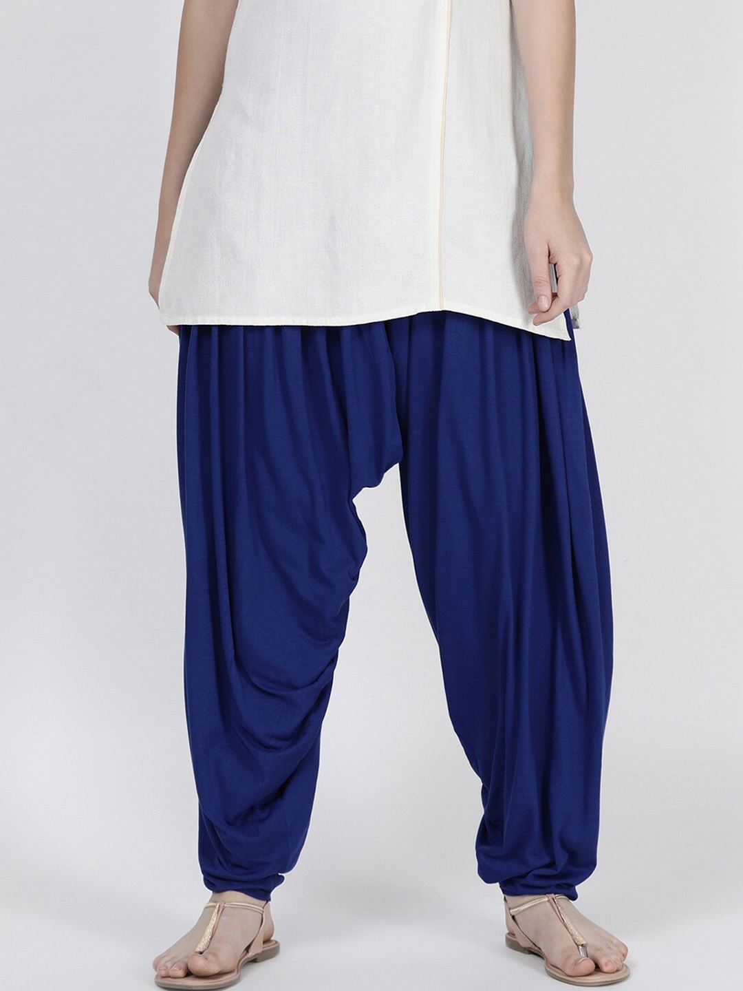 

TWIN BIRDS Viscose Rayon Loose-Fit Patiala, Blue