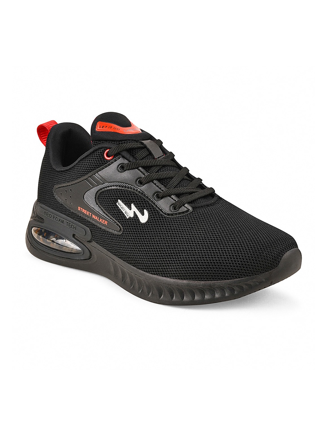 

Campus Men Mesh Running Sports Shoes, Black