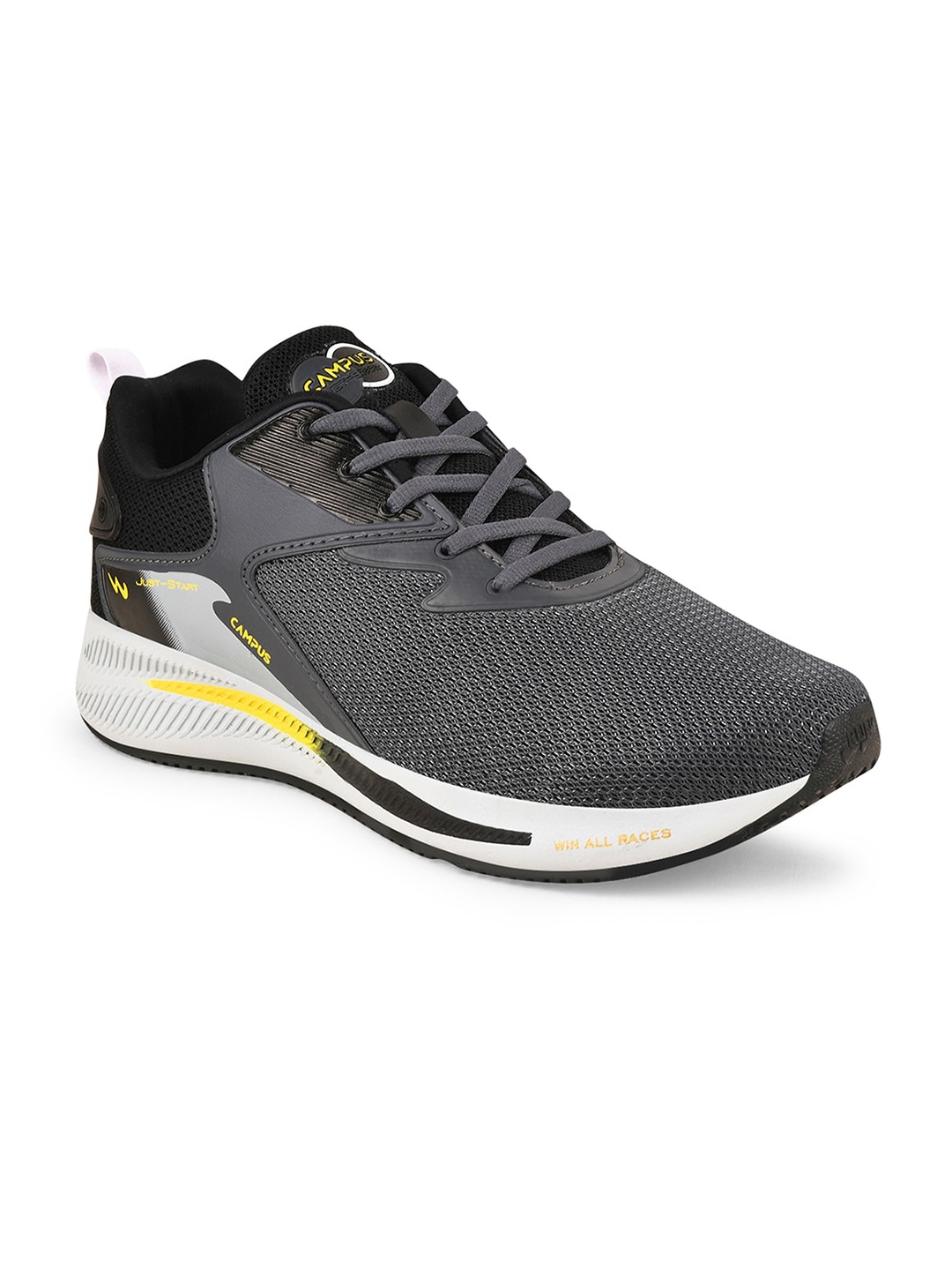 

Campus Men Lace-Ups Mesh Running Sports Shoes, Grey