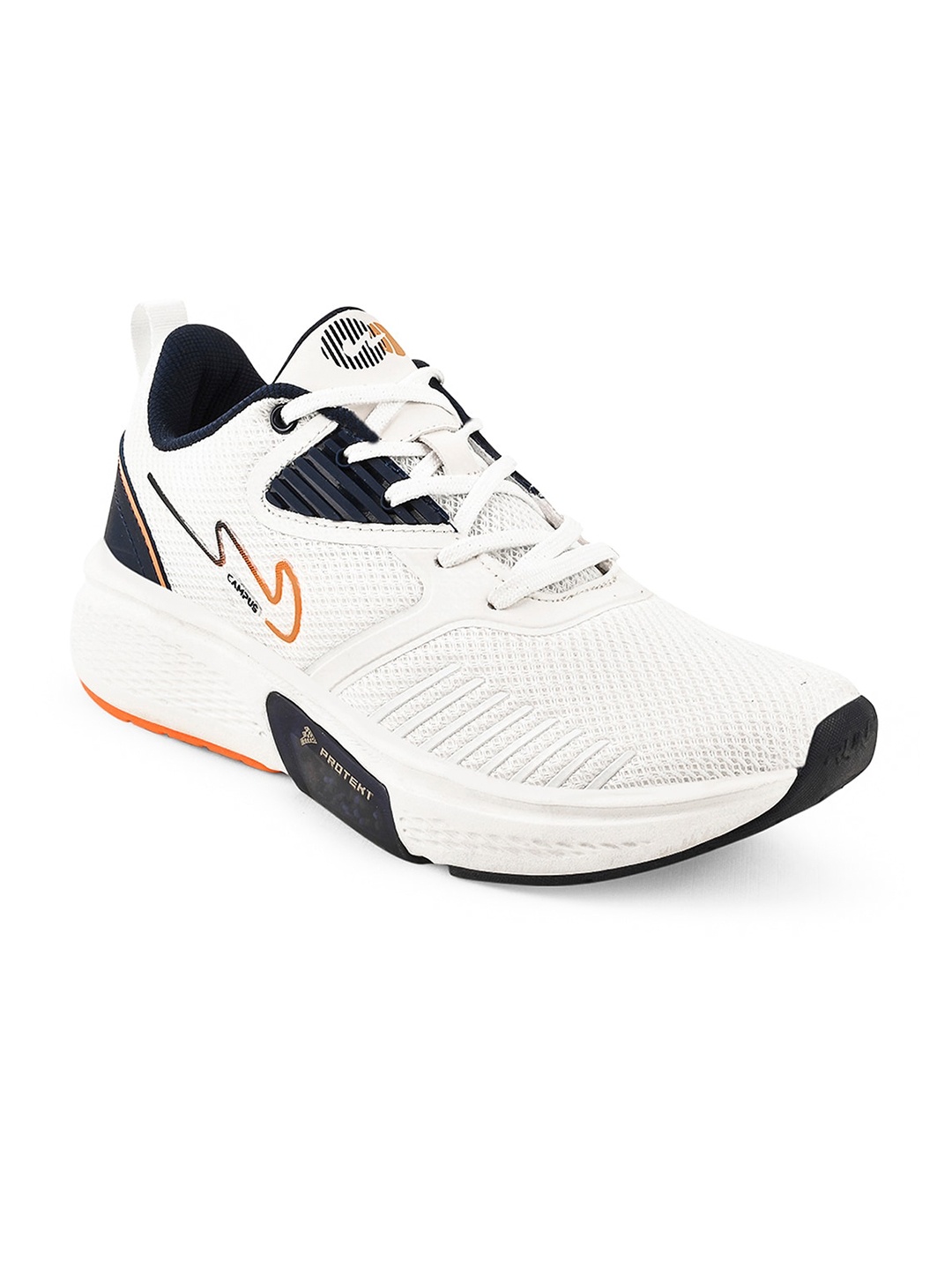 

Campus Men Lace-Ups Mesh Running Sports Shoes, White